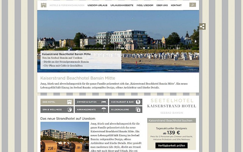 Website: Kaiserstrand Beachhotel